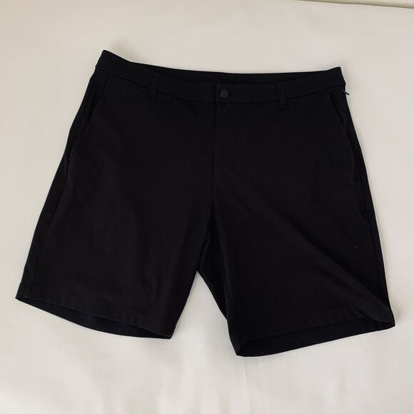 Lululemon Commission Shorts Men 38 Black Classic 9" Athletic Performance Golf - Picture 1 of 11